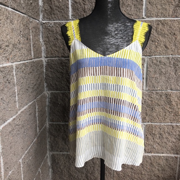 Massimo Dutti Tops - Massimo Dutti Silk Fringed Strap Top